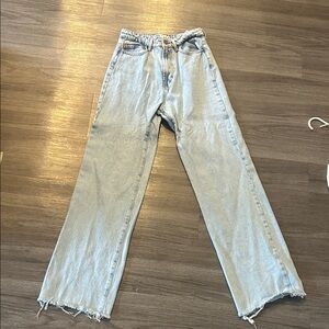 Zara Light Blue Straight Leg Women's Jeans